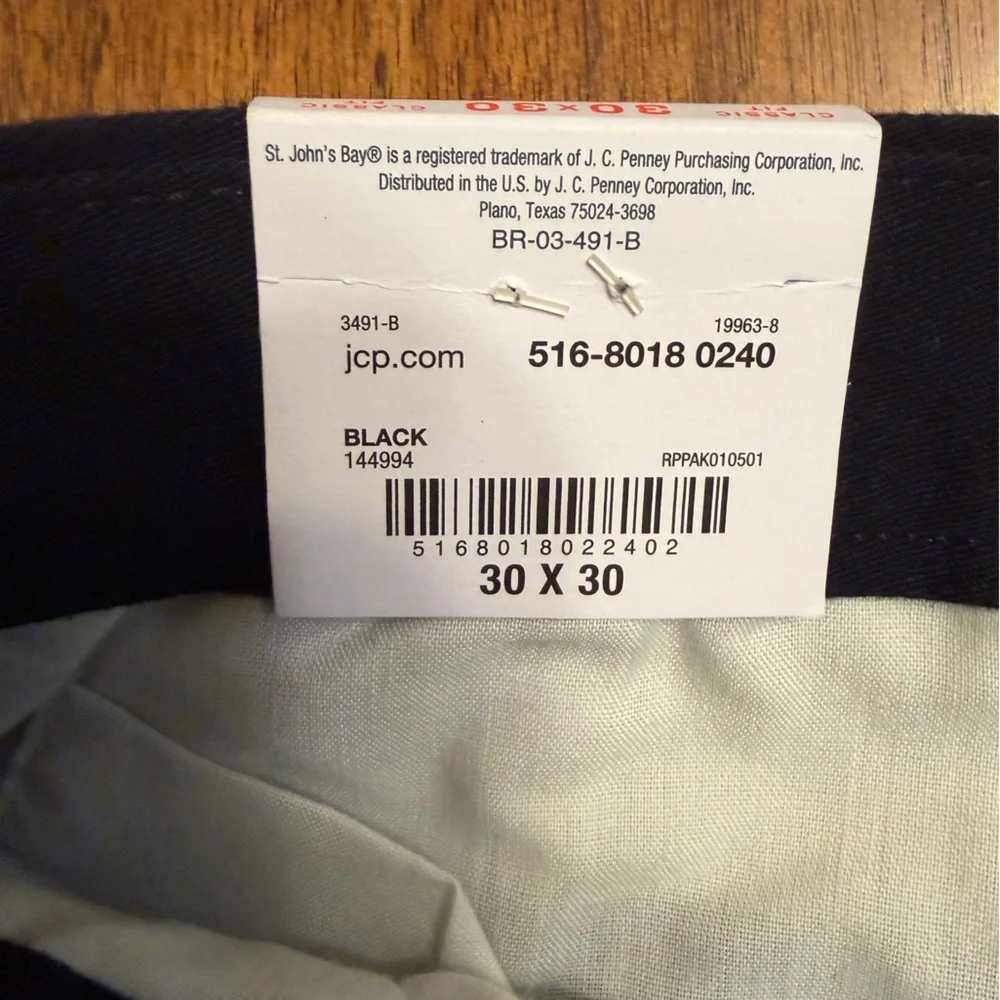 NWT Men’s Black 30x30 Pants - Picture 5 of 5